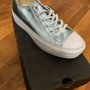 Platform Converse Metallic Blue